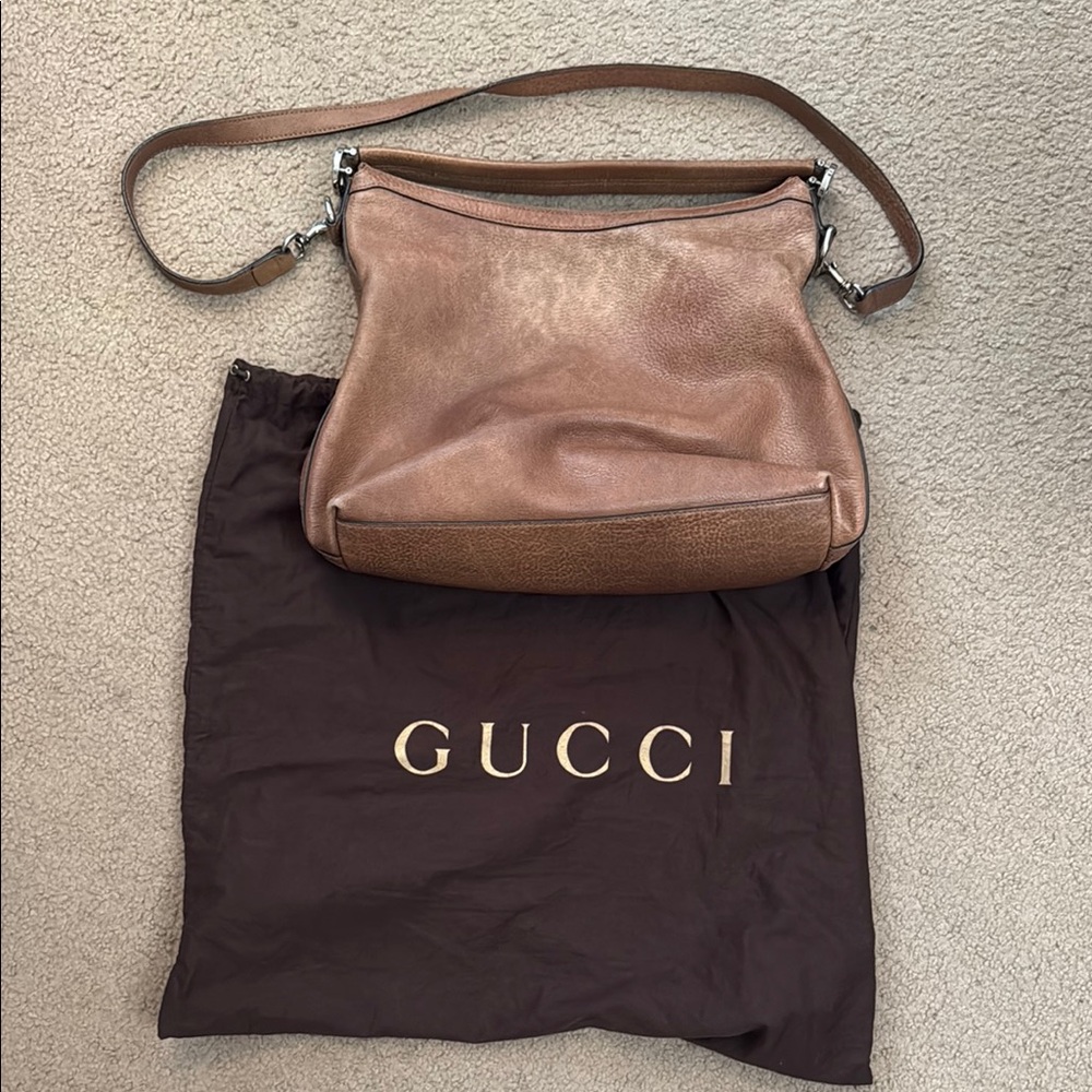 Gucci Brown Leather Shoulder Bag